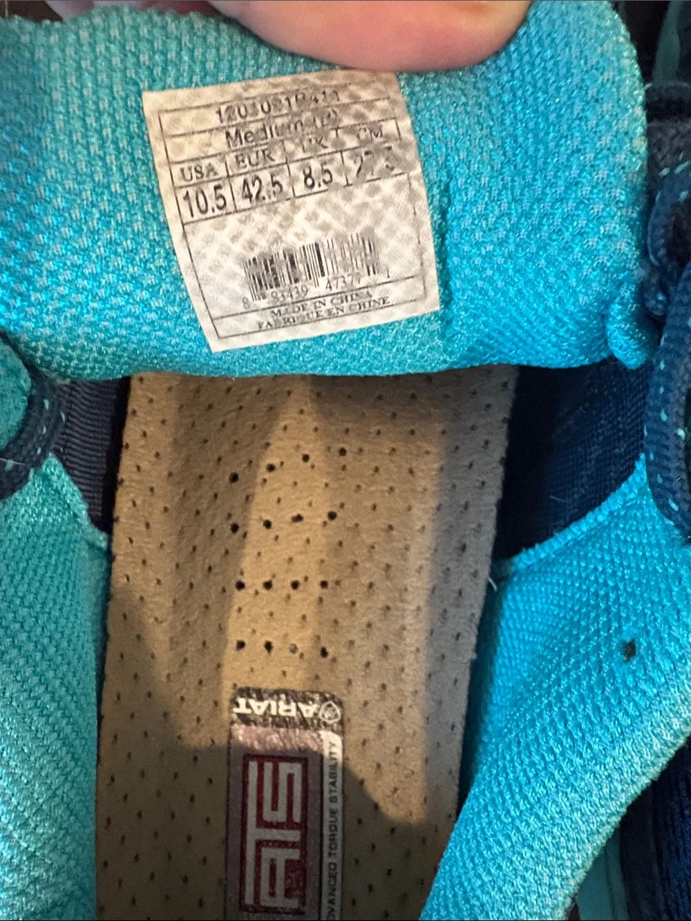 Brooks womens Navy and Aqua Trail Running Sneakers